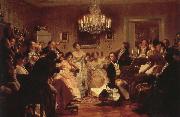 franz von schober a in  a viennese salon oil painting reproduction